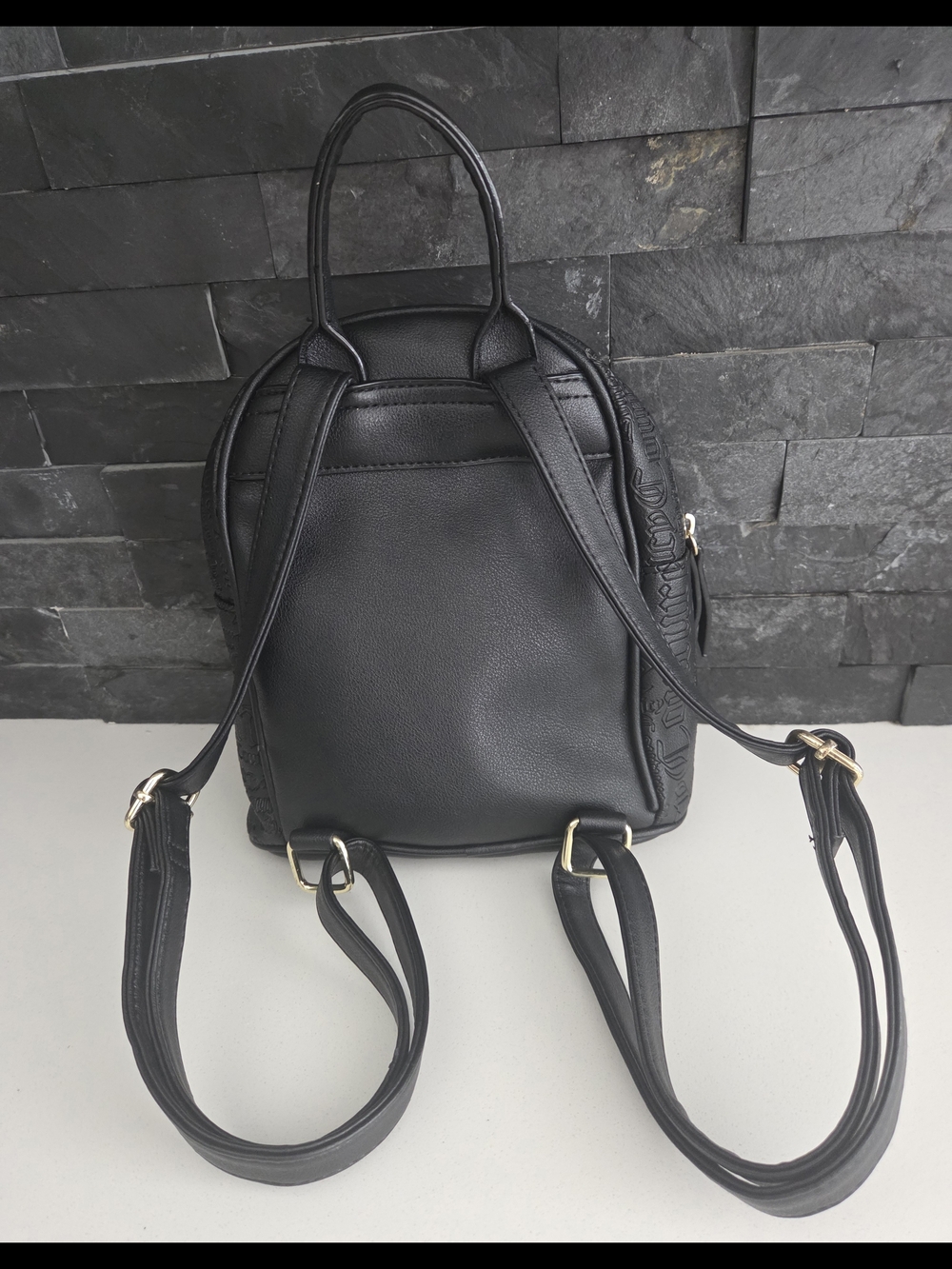 Juicy Couture Black Embossed Mini Backpack - Picture 3 of 11
